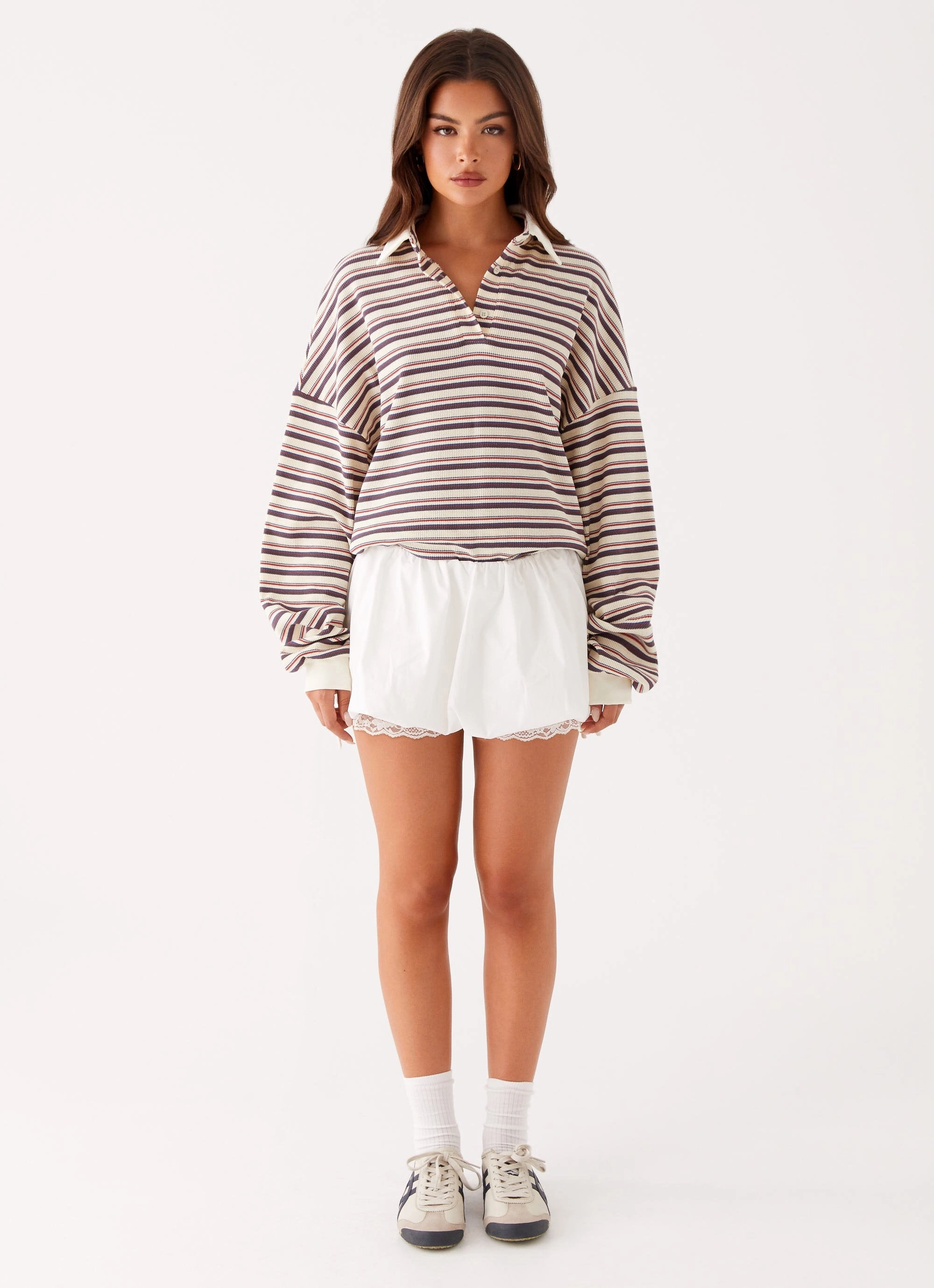 Casual Wear Eco Friendly Fabric All Mine Bubble Skort - White