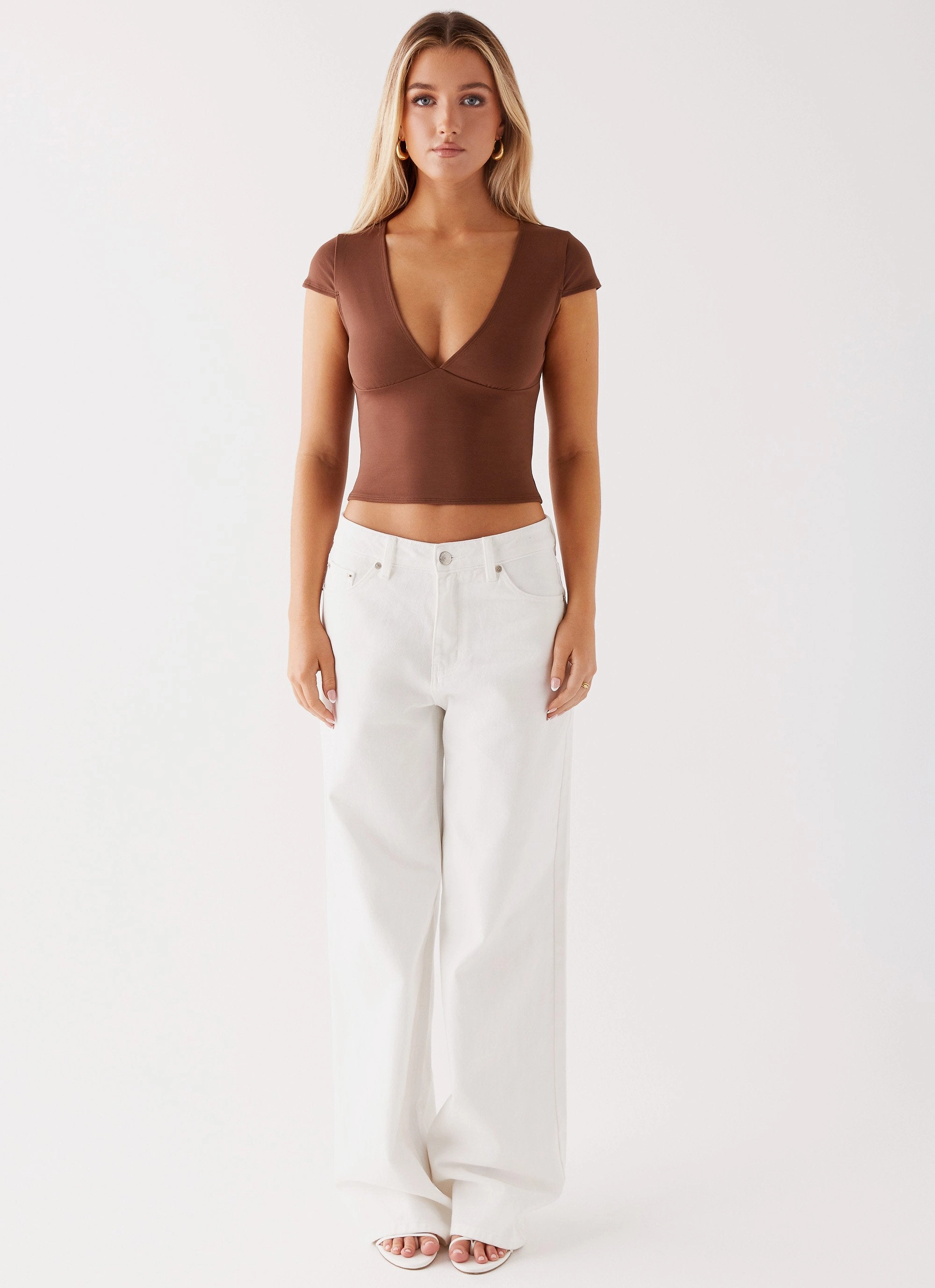 Raffaella Top - Chocolate ConvertibleCollarSystem HighDensityFoam