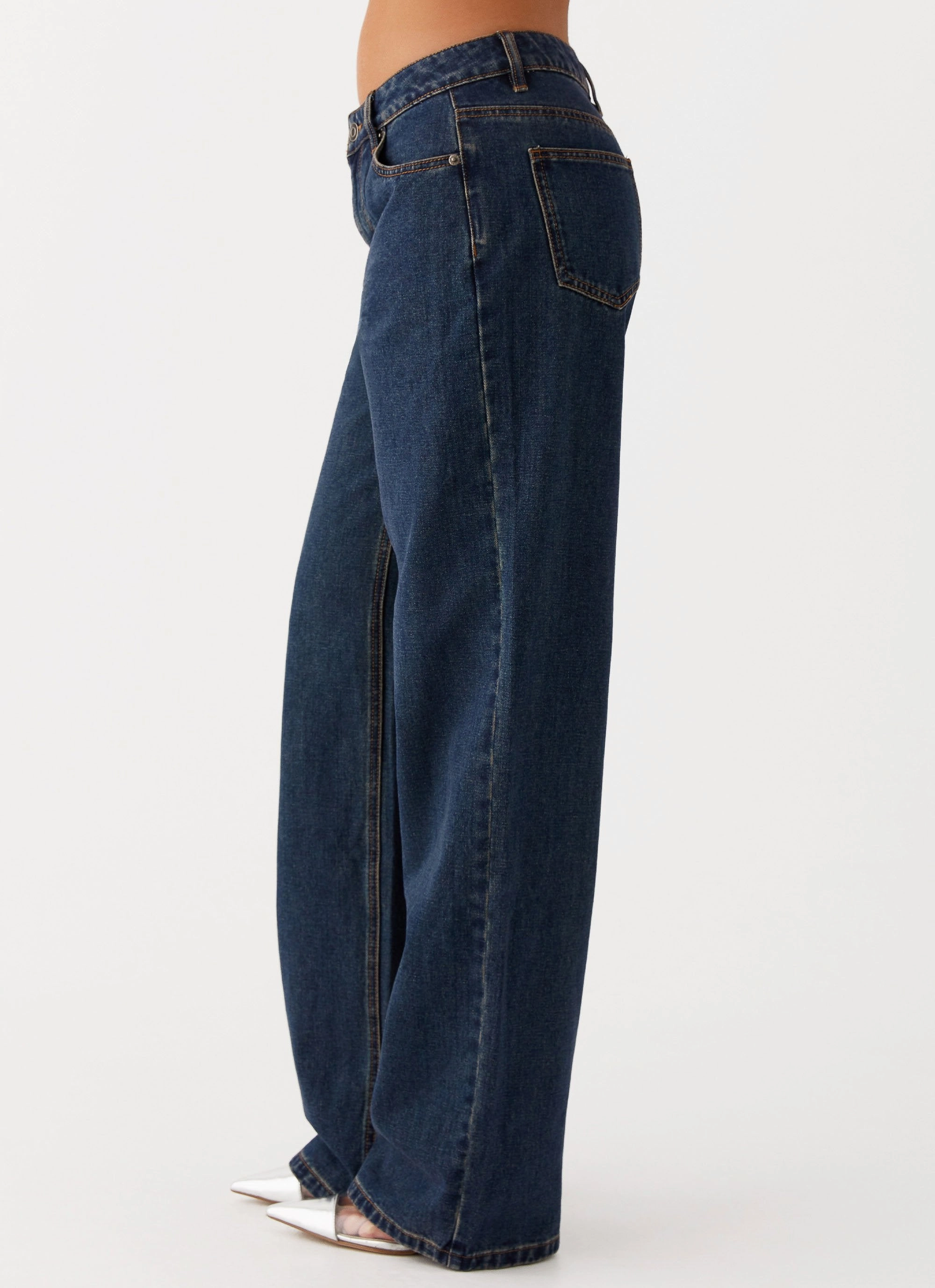 Free Movement Freedom Motion Keanna Low Rise Denim Jeans - Washed Denim