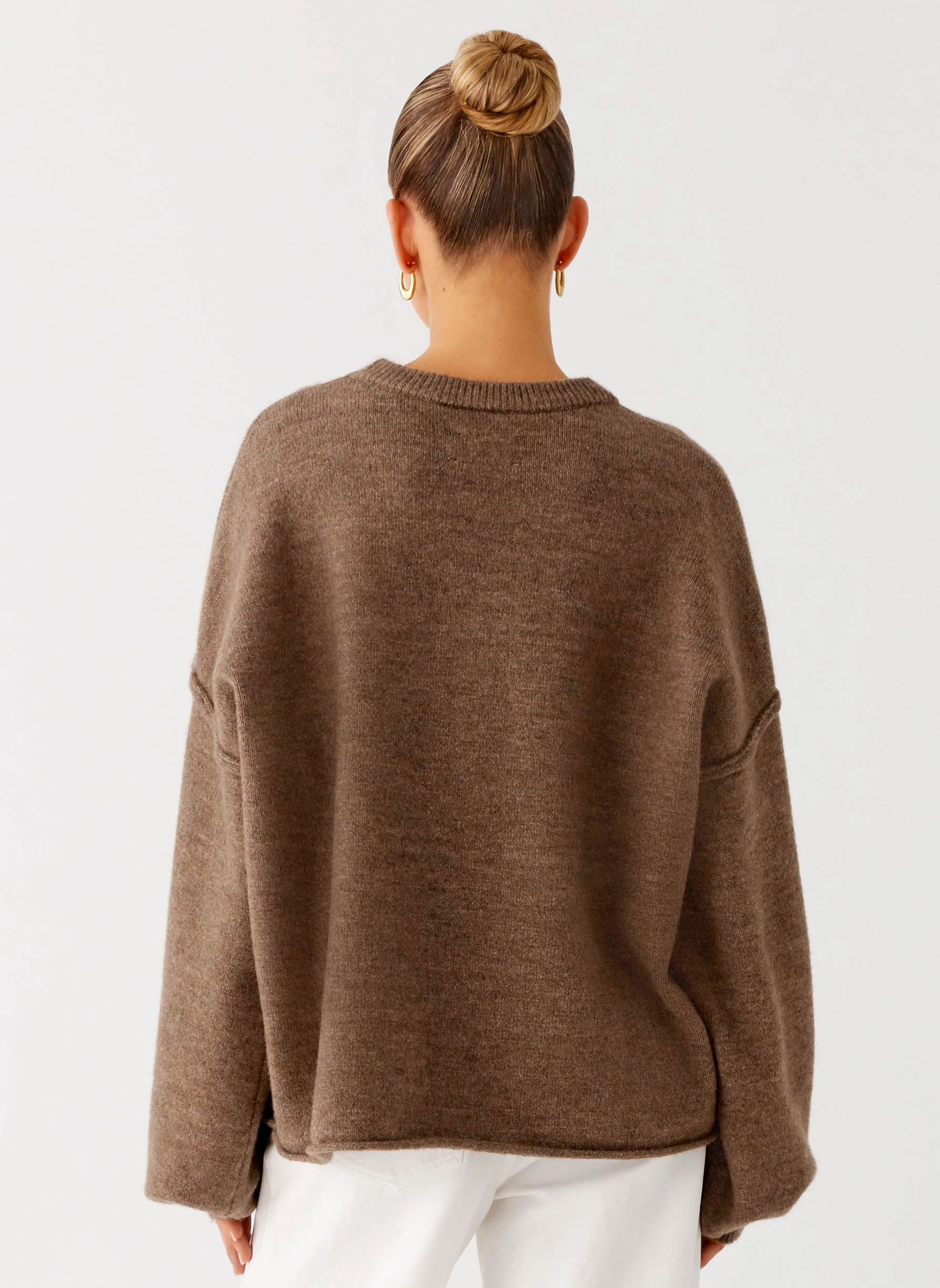Jack Oversized Knit Sweater - Tan Marle WaterResistant Coating Camo Print