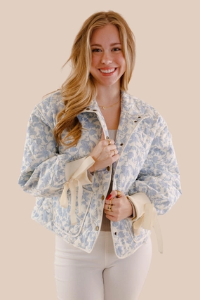 Garment Washed RESTOCK: Began With You Jacket-Blue