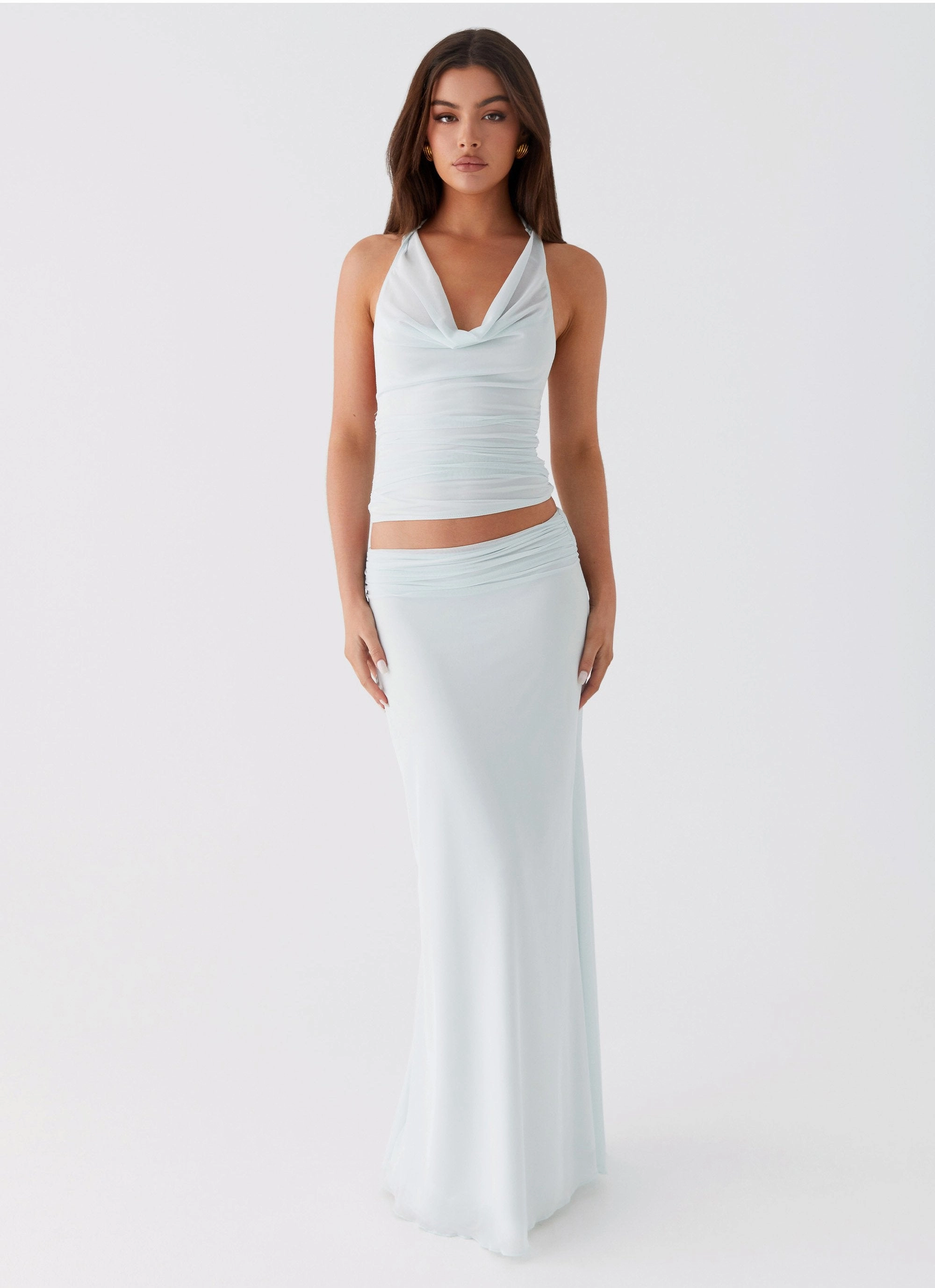 High Density Weave Rayne Maxi Skirt - Sage