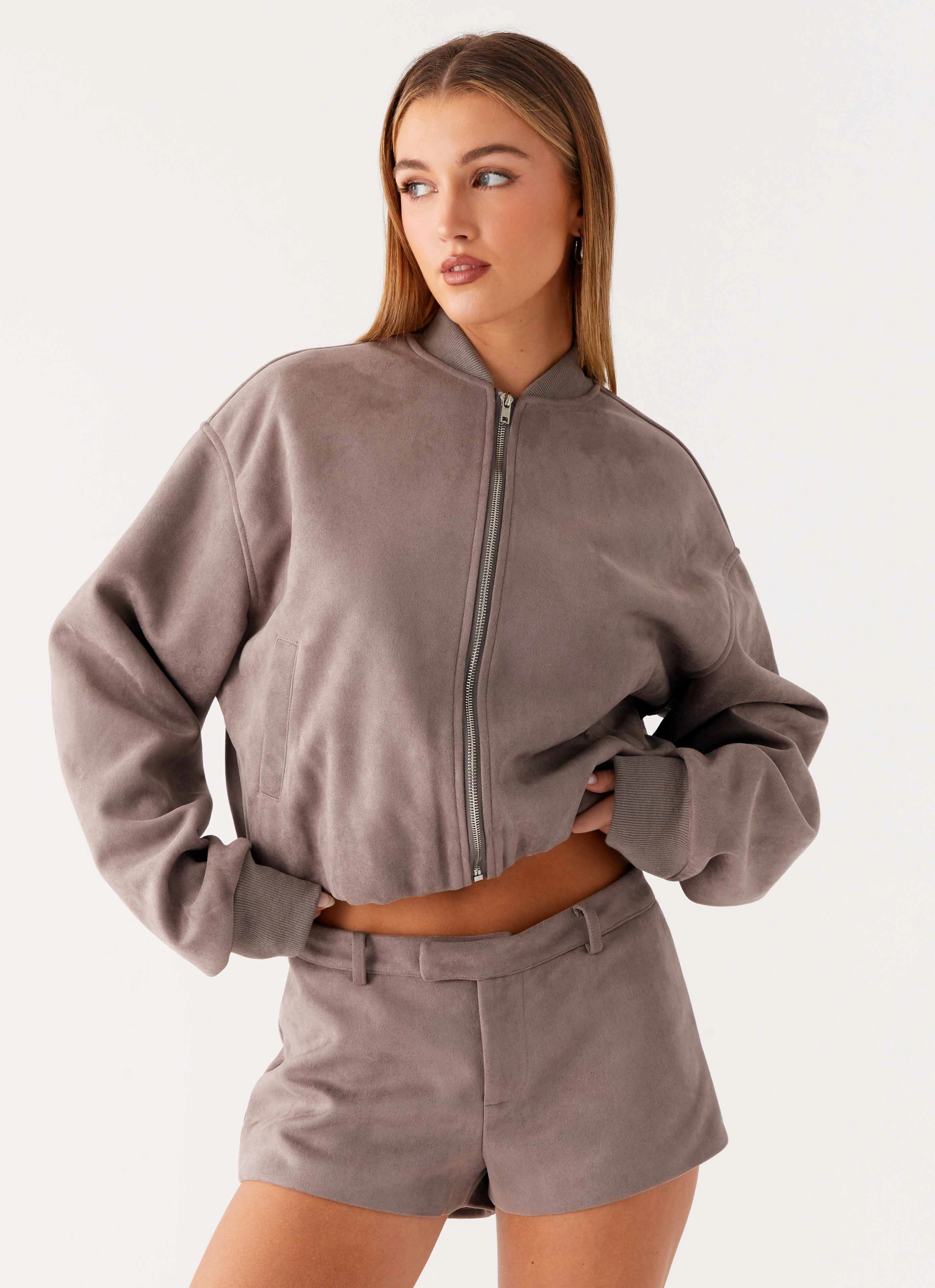Thats Chill Mini Shorts - Grey Thermal Lining Sport Comfort