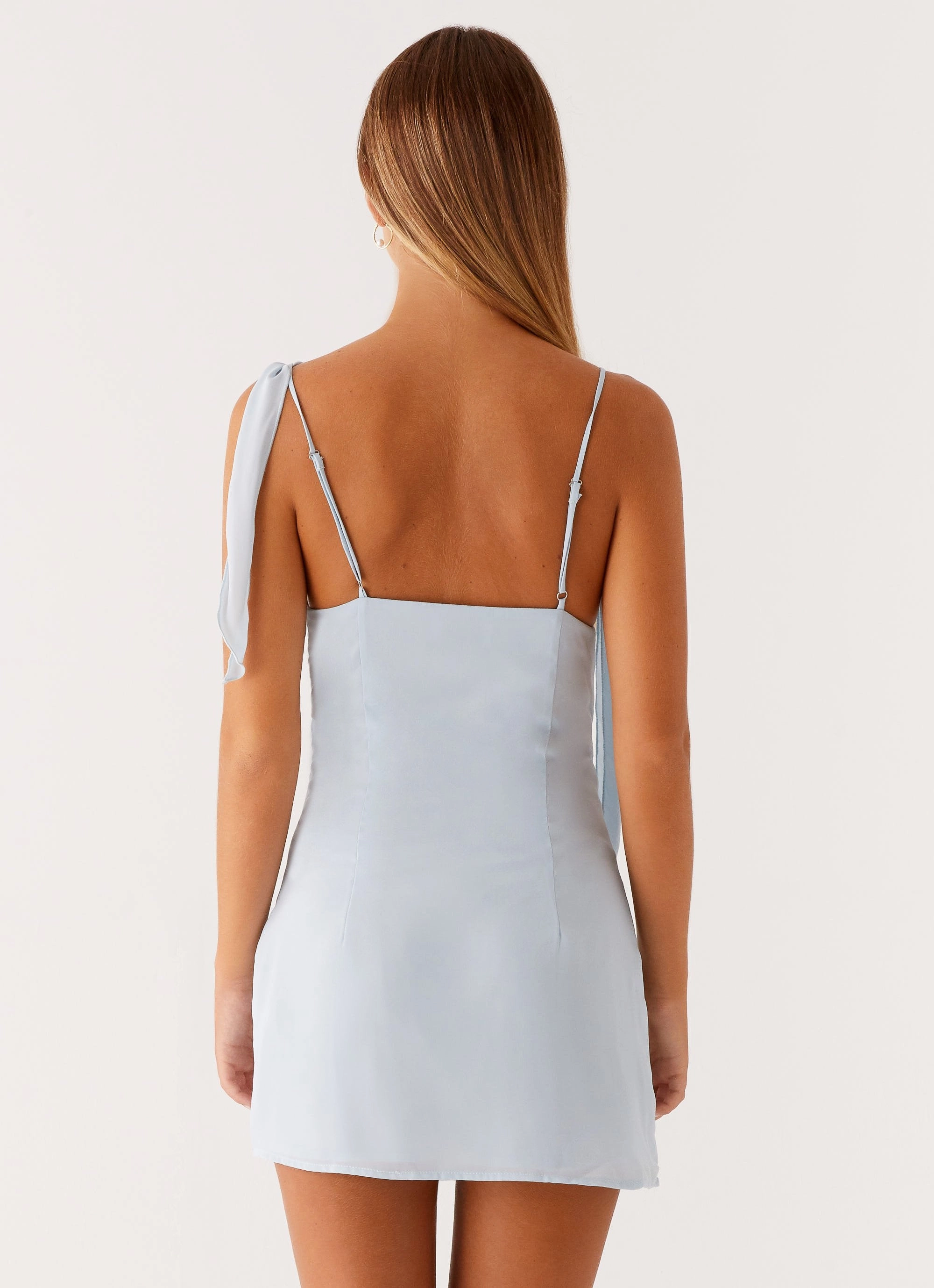 Lily Beaded Mini Dress - Pastel Blue Chic and Cozy Wear Lounge Style