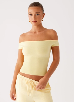 Coleman Knit Top - Yellow UltraSoftInterior