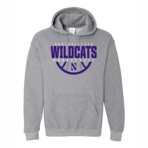 Northwestern Basketball Hoodie Men's Grey Fleece