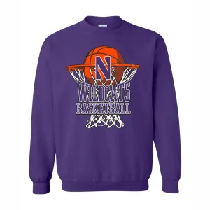 Northwestern Basketball Men's Vintage Purple Hoop