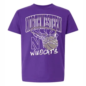 Northwestern Basketball Youth Purple T-Shirt