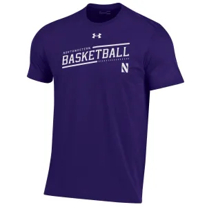 Northwestern Wildcats Men's Under Armour Basketball Purple T-Shirt