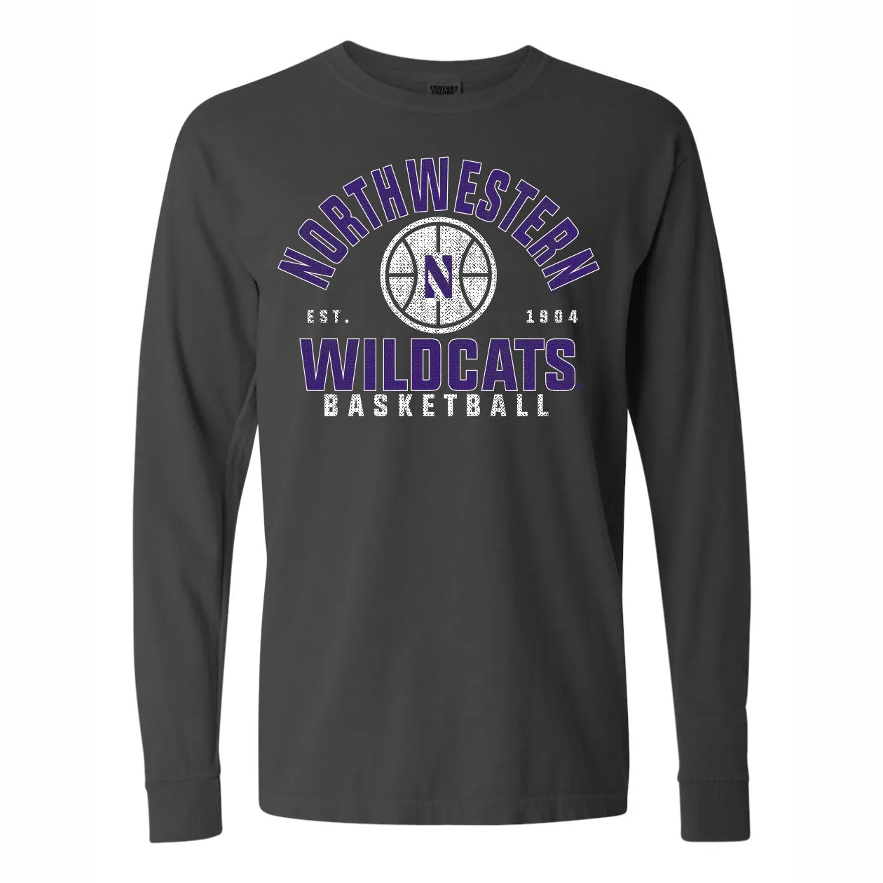 Northwestern Wildcats Vintage Basketball Long-Sleeve T-Shirt