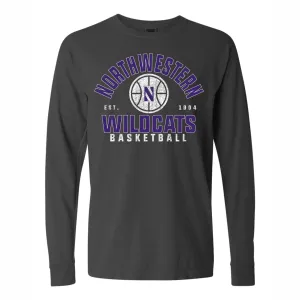 Northwestern Wildcats Vintage Basketball Long-Sleeve T-Shirt
