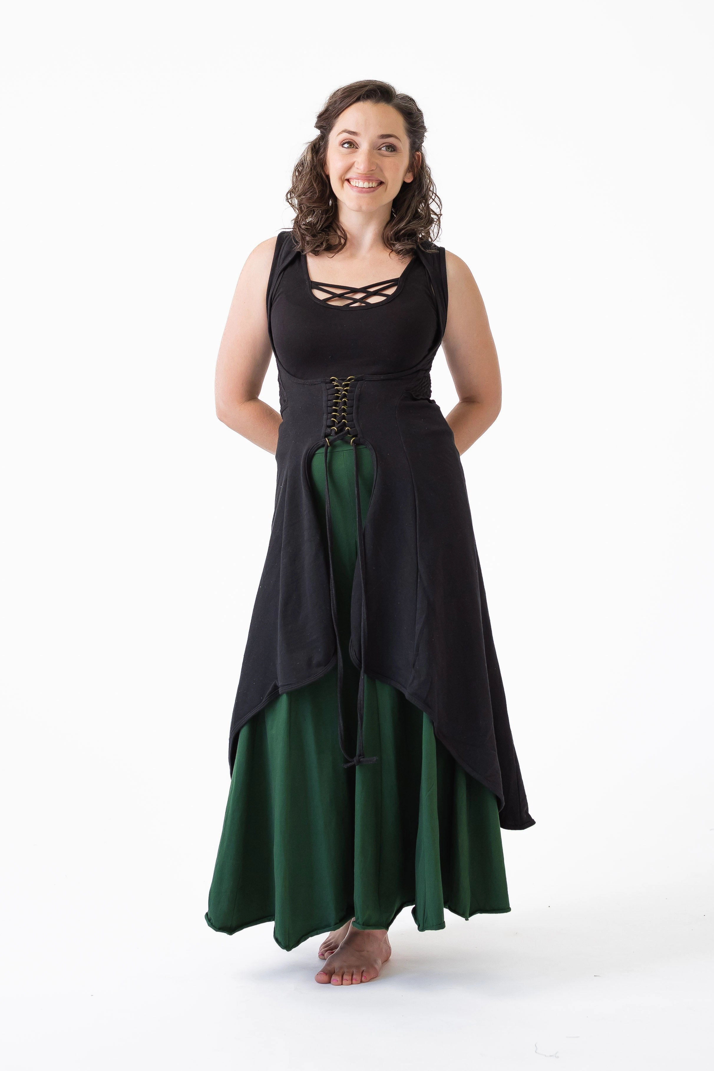 Breathable Linen Blend Roll Up Sleeve System Empress Vest