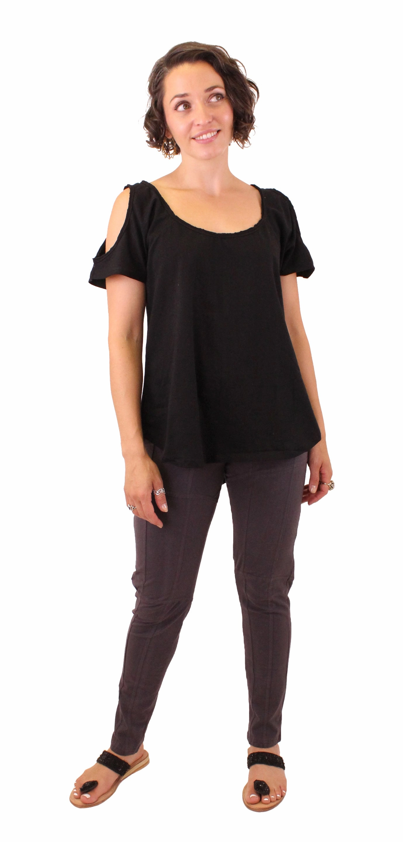 DropShoulderConstruction Flash Dance Top CL
