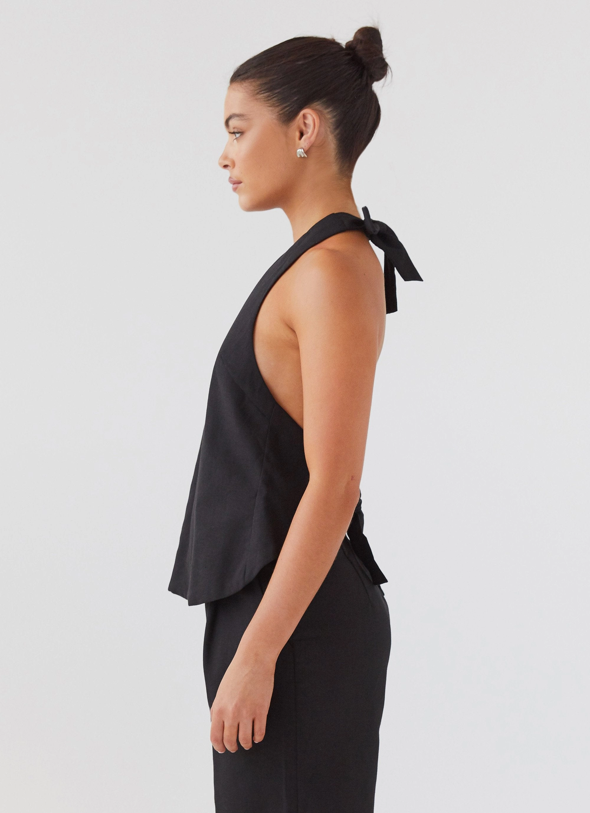 Anti Odor Treatment Odor Control Technology Heatwave Linen Apron Top - Black