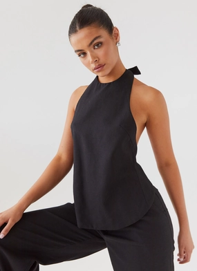 Simple Dress MoistureWicking Heatwave Linen Apron Top - Black