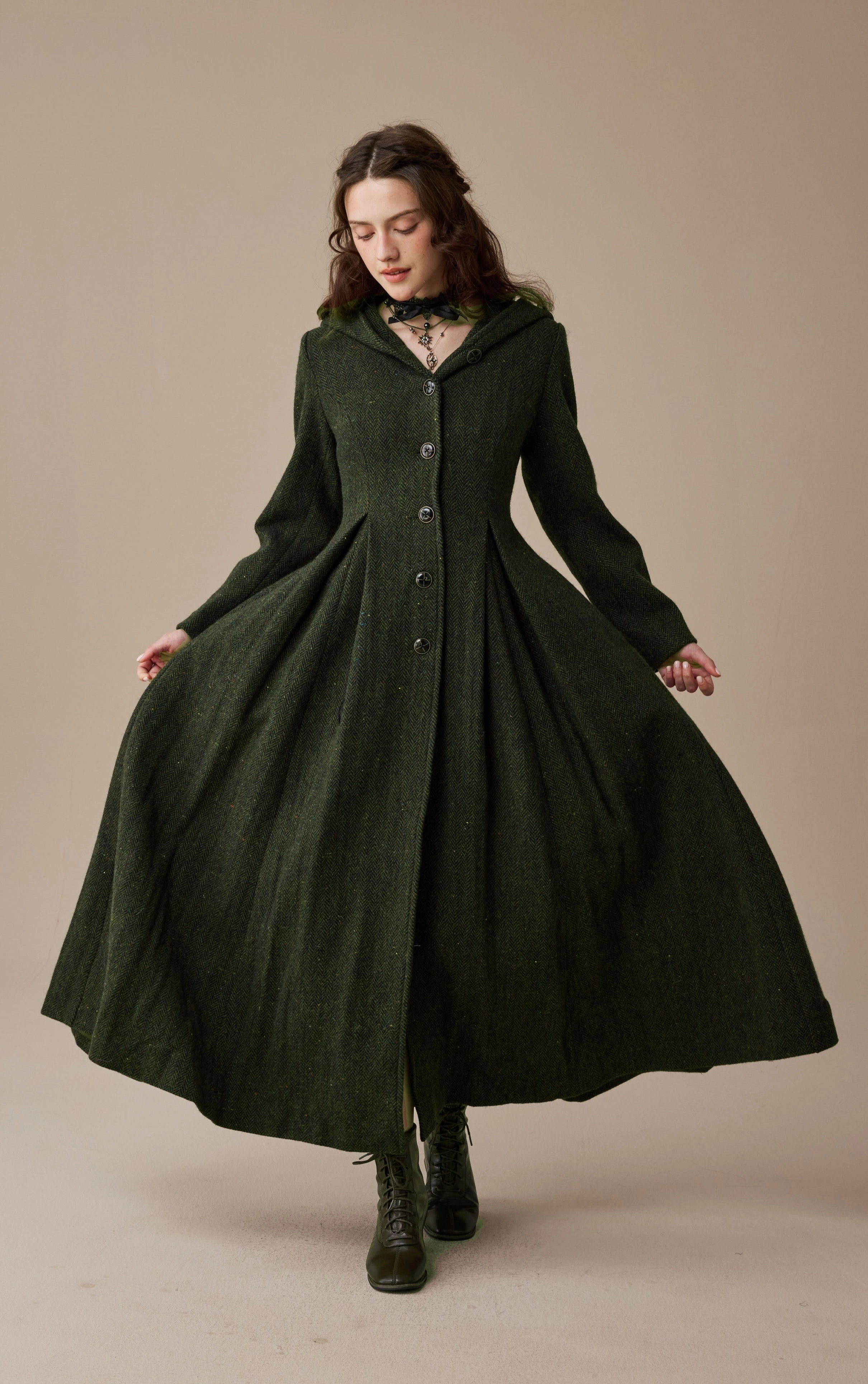 My Fair Lady 26 | Hooded Wool Coat Trendy Look Easy Fit