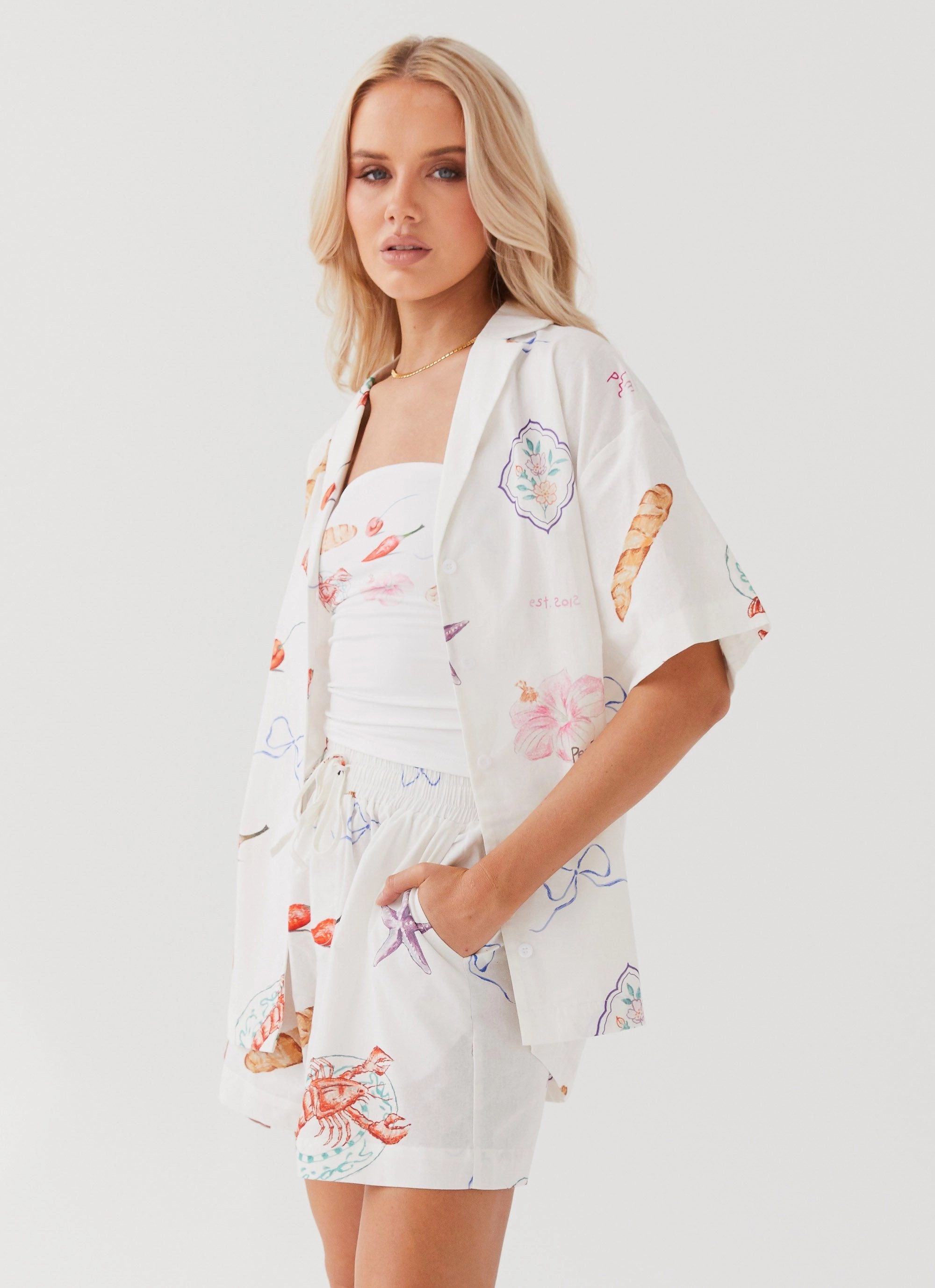 Breathable Lining Sweet Relief Oversized Linen Shirt - Banchetto