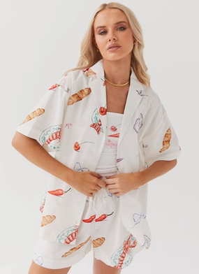 Sweet Relief Oversized Linen Shirt - Banchetto DoubleLayered Soft Touch Texture