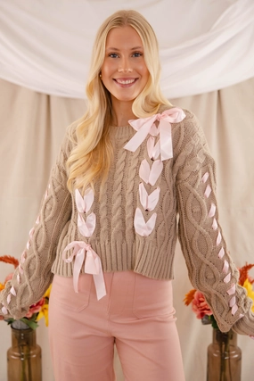 UV protection layer ReinforcedEdges Notice The Little Things Ribbon Sweater
