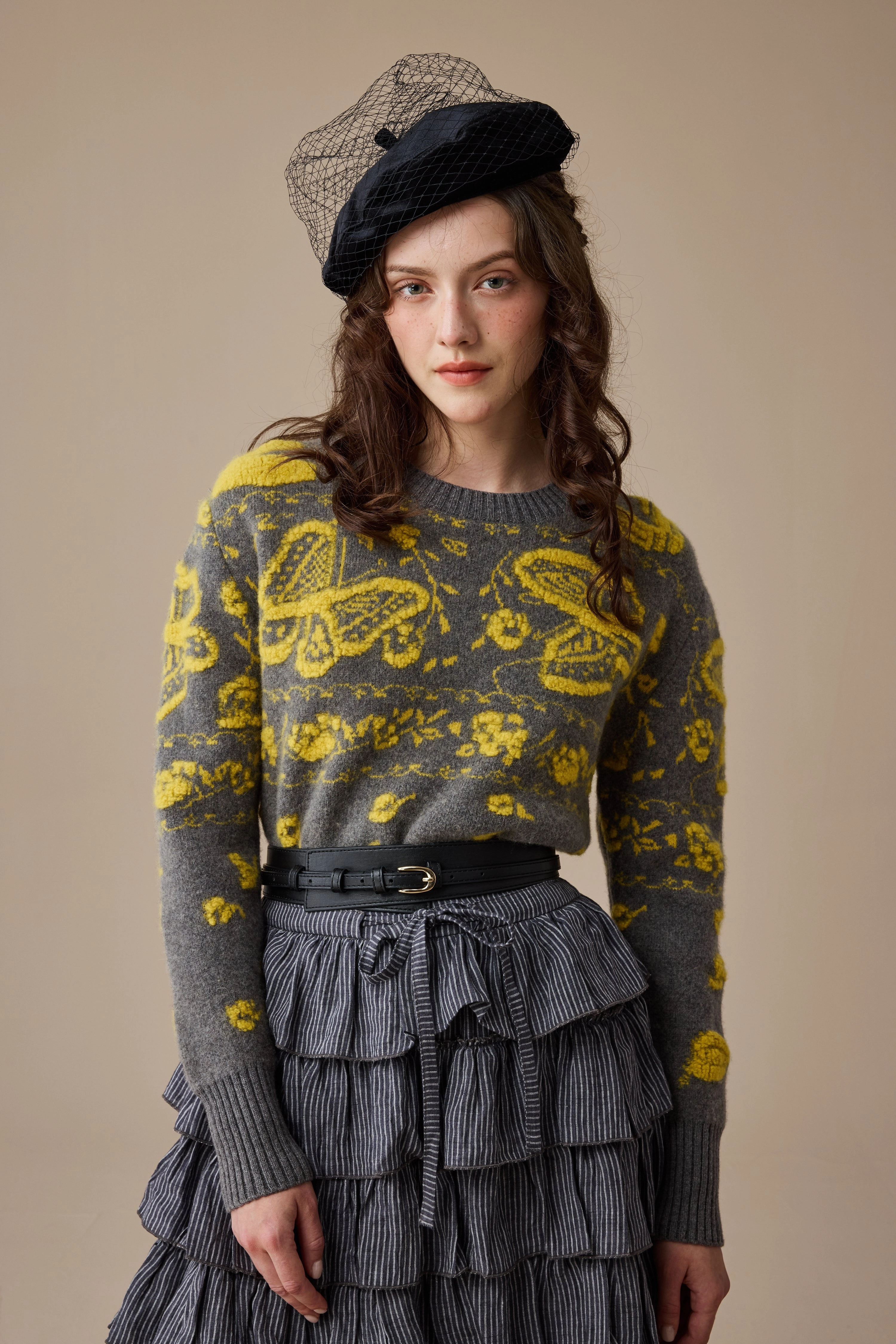 Nutcracker 24 |100% Wool Floral Jumper Sweater Sustainable Waterproofing