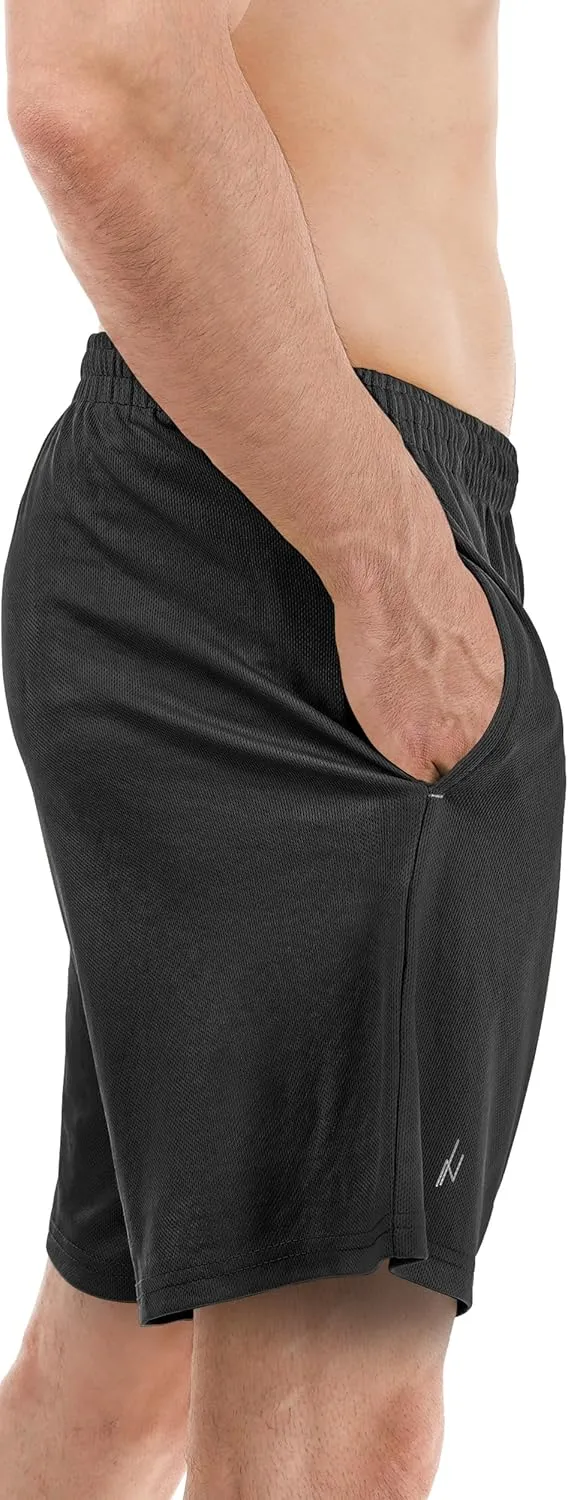 NY Threads Mens Athletic Shorts 2 Pack Quick Dry Lightweight Running Workout Gym Shorts with Pockets