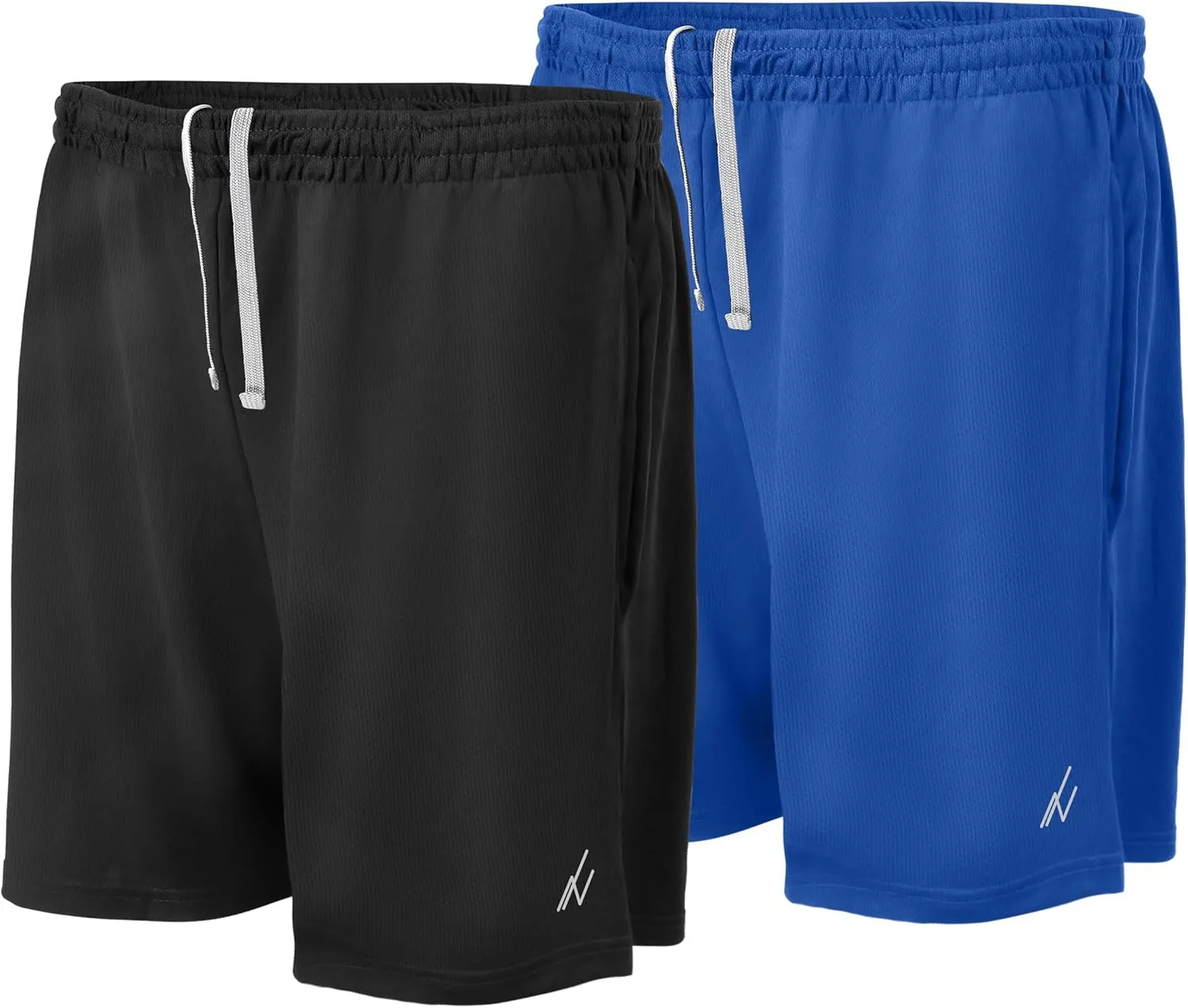 NY Threads Mens Athletic Shorts 2 Pack Quick Dry Lightweight Running Workout Gym Shorts with Pockets