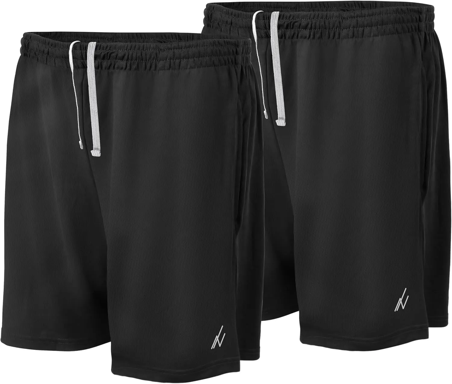 NY Threads Mens Athletic Shorts 2 Pack Quick Dry Lightweight Running Workout Gym Shorts with Pockets