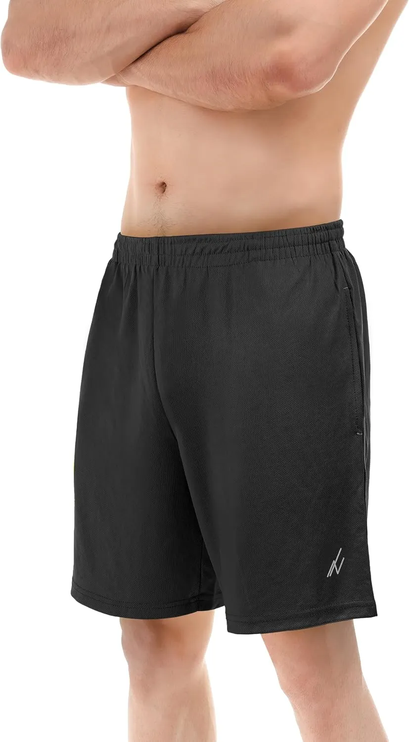 NY Threads Mens Athletic Shorts 2 Pack Quick Dry Lightweight Running Workout Gym Shorts with Pockets
