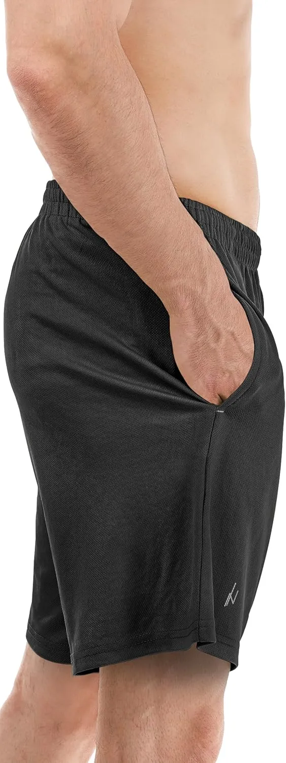 NY Threads Mens Athletic Shorts 2 Pack Quick Dry Lightweight Running Workout Gym Shorts with Pockets