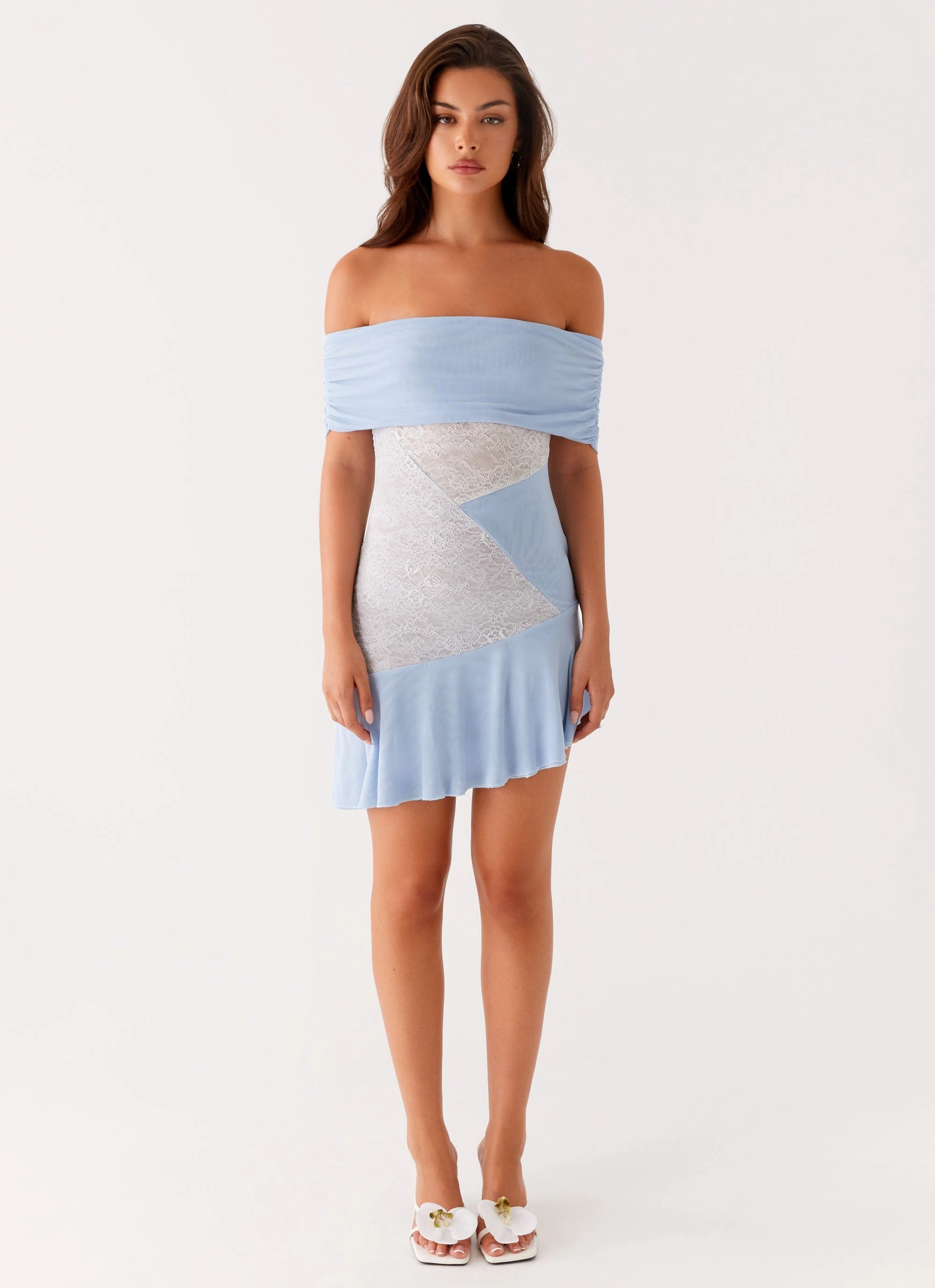 Elegance Glow Ocean Road Mini Dress - Blue