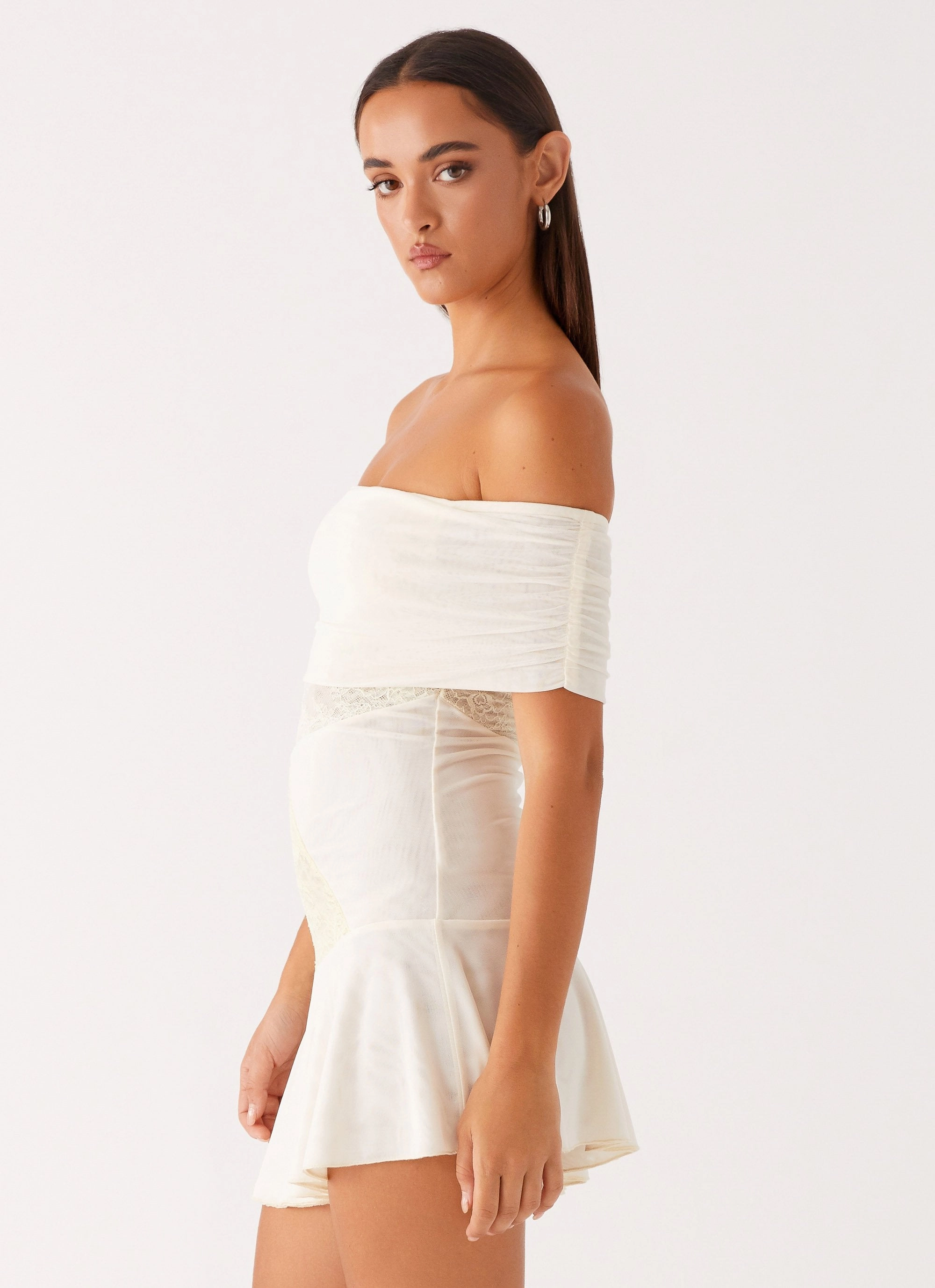 Ocean Road Mini Dress - Yellow Ruffle-Detail Stylish Design