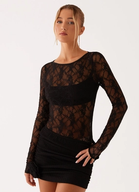Lucid Dreams Lace Bodysuit - Black Odor Resistant Technology AntiPillingFinish