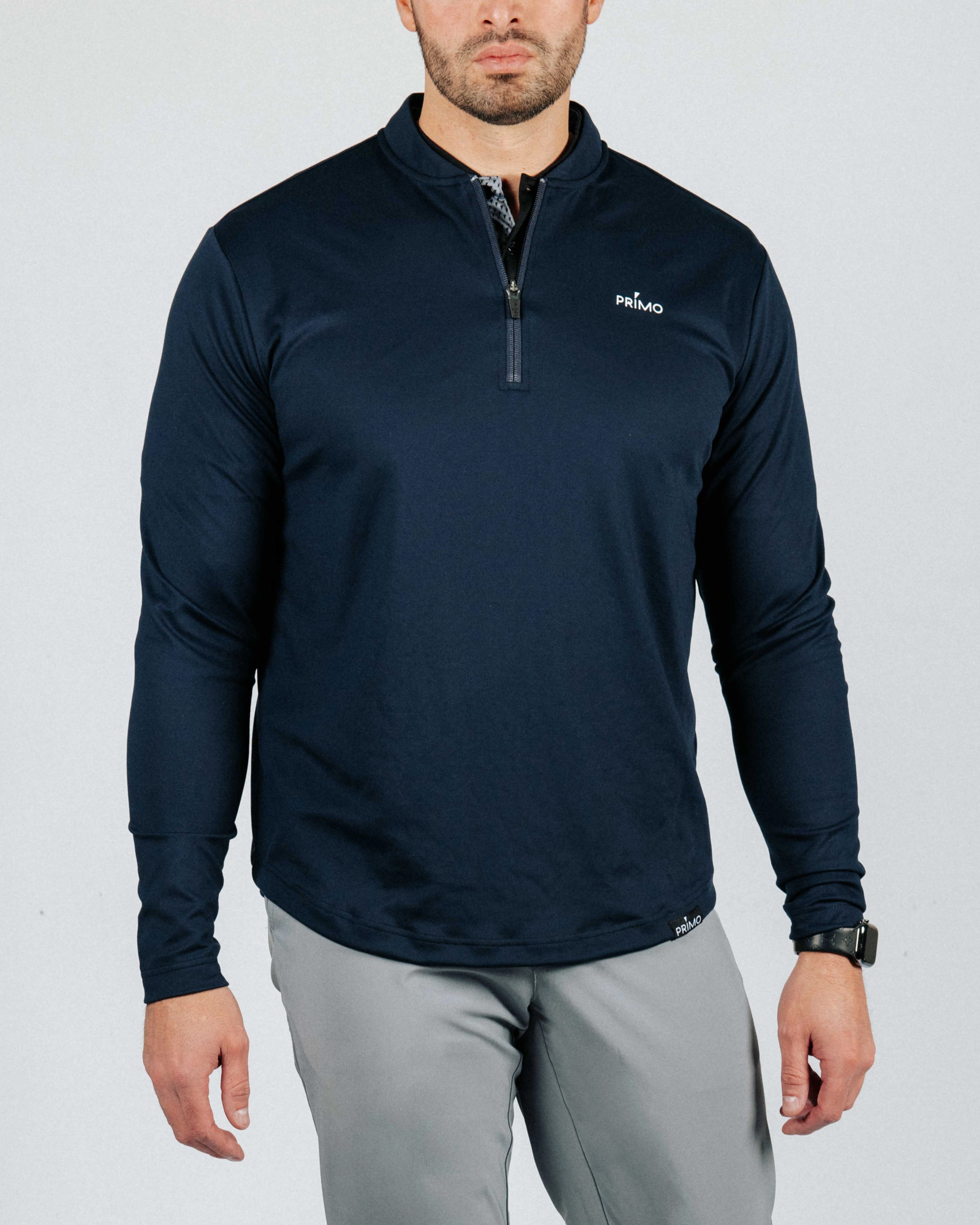 LaserCutVents MultiFunctionalDesign Navy Blade Quarter Zip