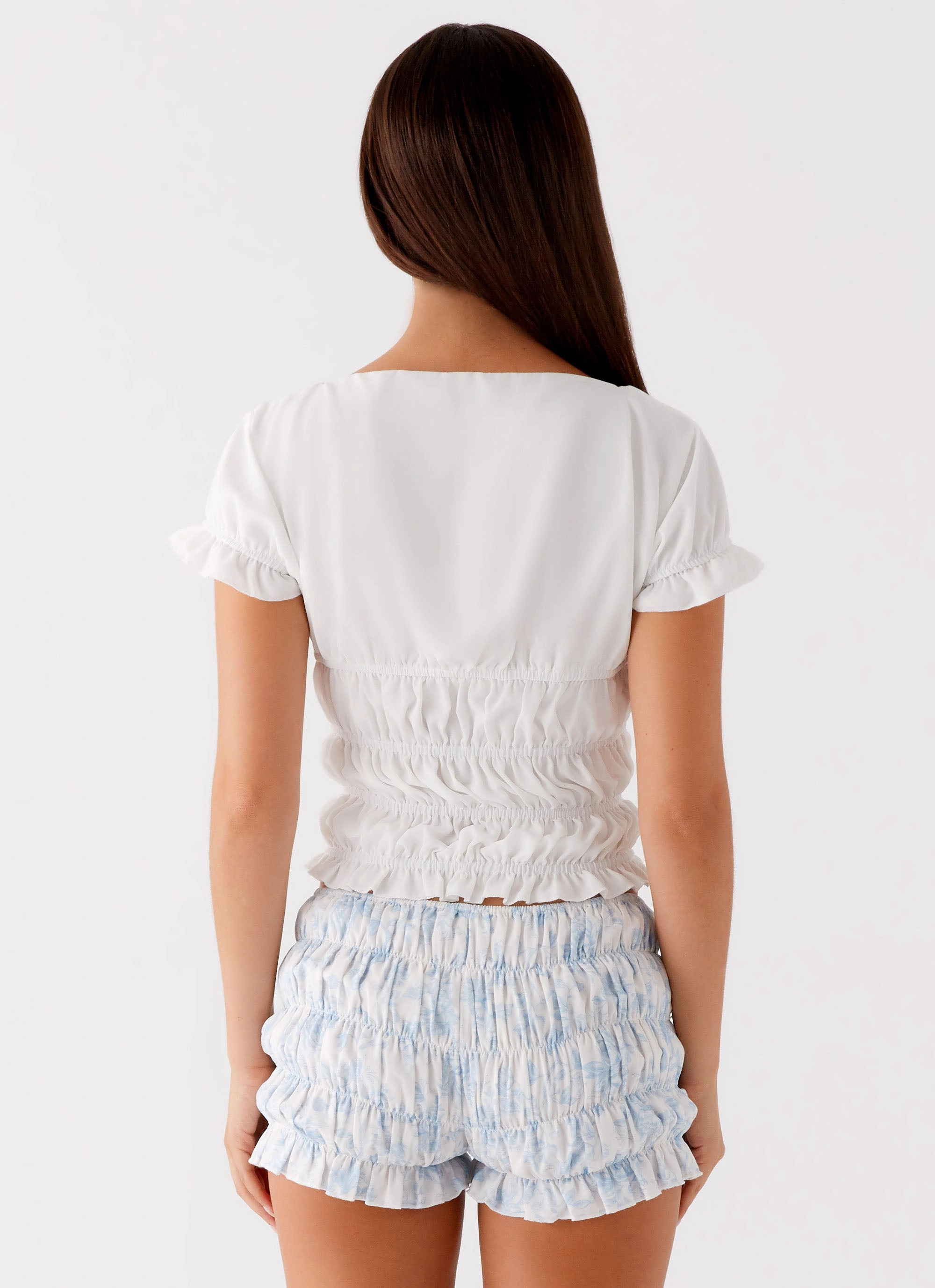 ThermalRegulationLayer AllDayComfortFit Natalia Ruched Top - Ivory
