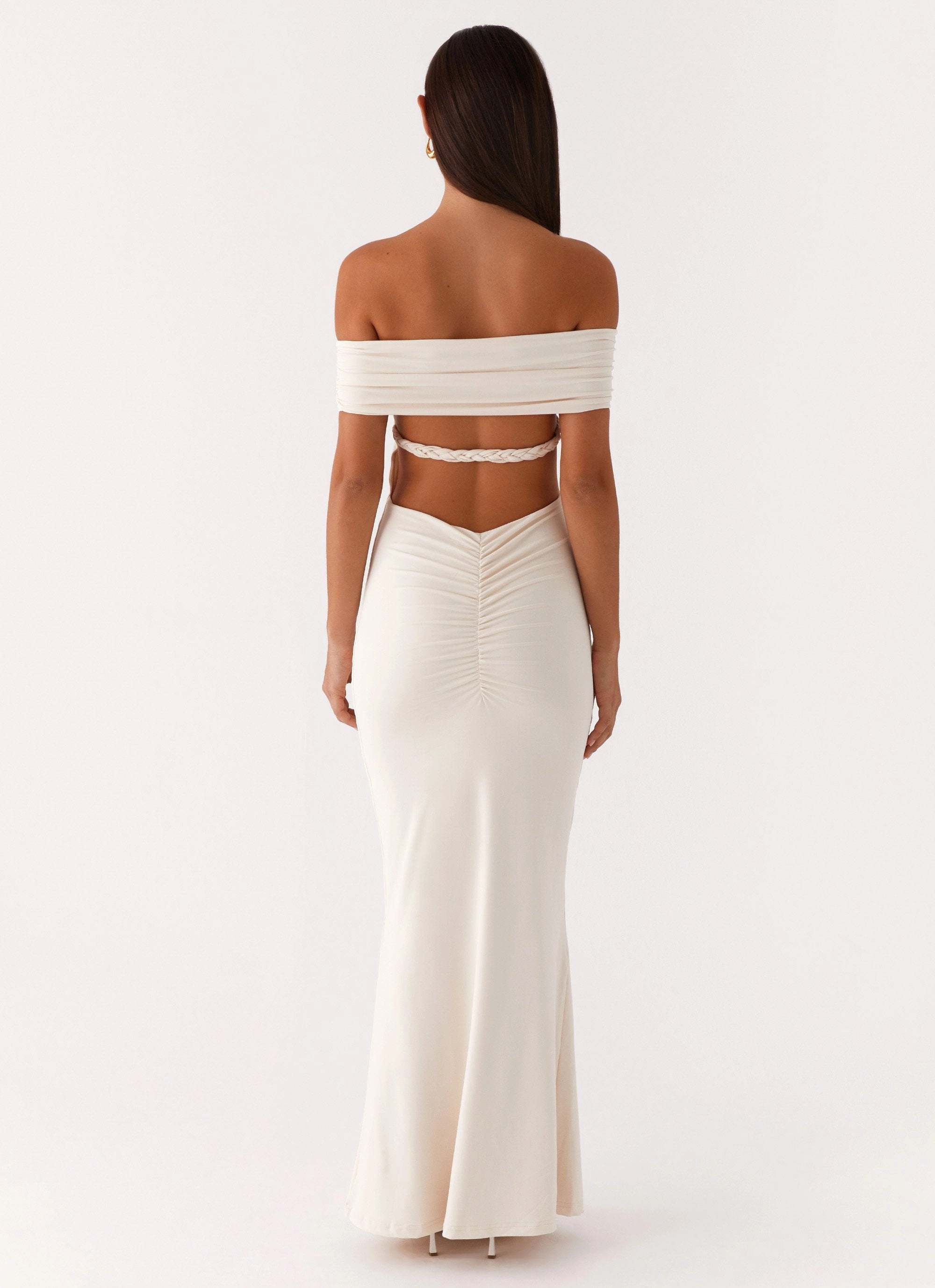 Illusion Maxi Dress - Ivory Stylish party wear