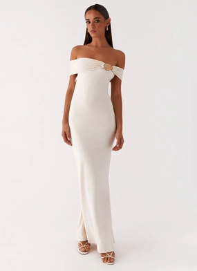 Balanced Light Happy Scent Illusion Maxi Dress - Ivory