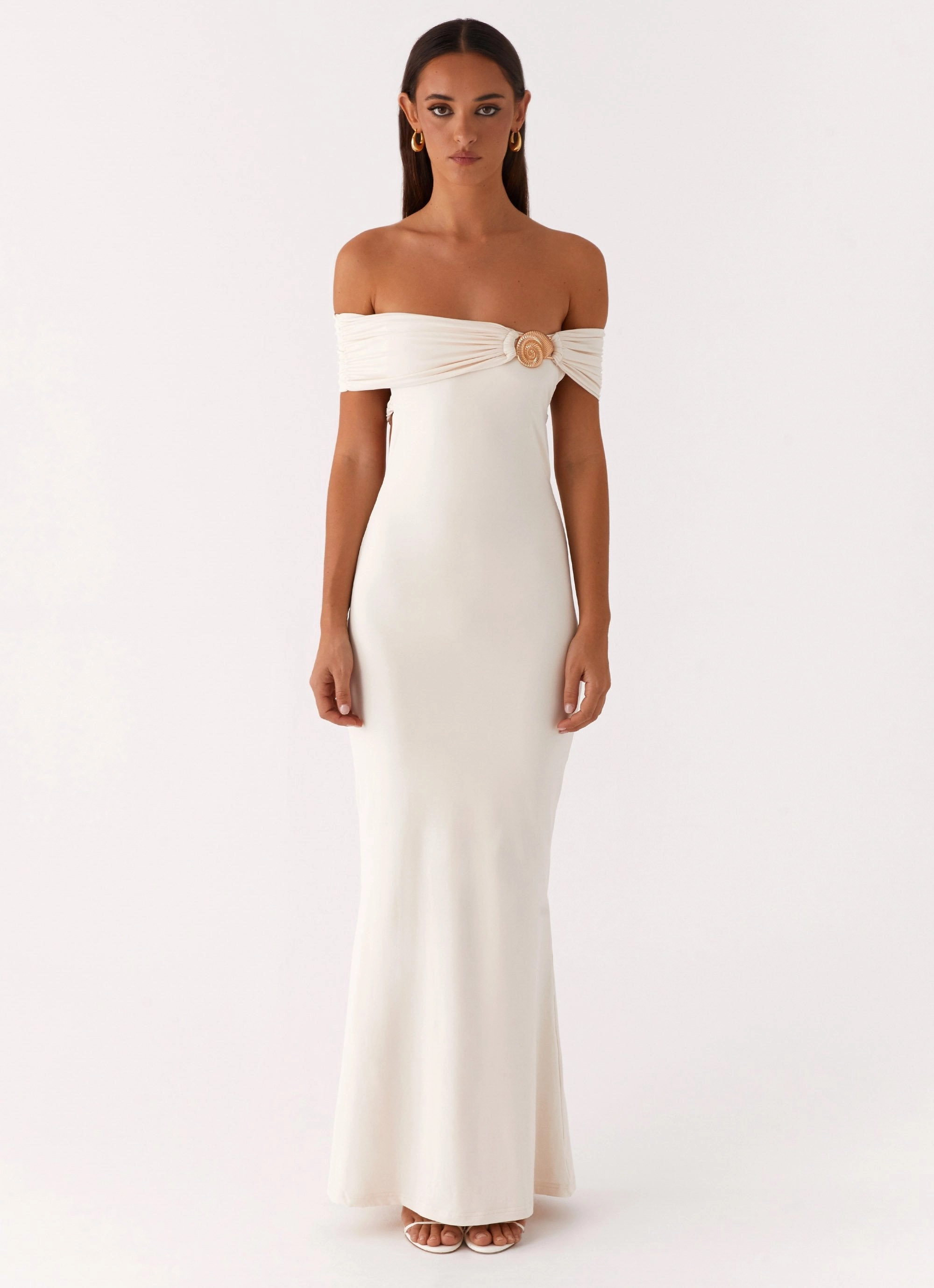 Illusion Maxi Dress - Ivory Happy Glow