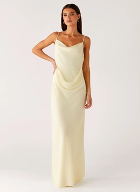 Oliana Maxi Dress - Yellow tailored look Polished Design