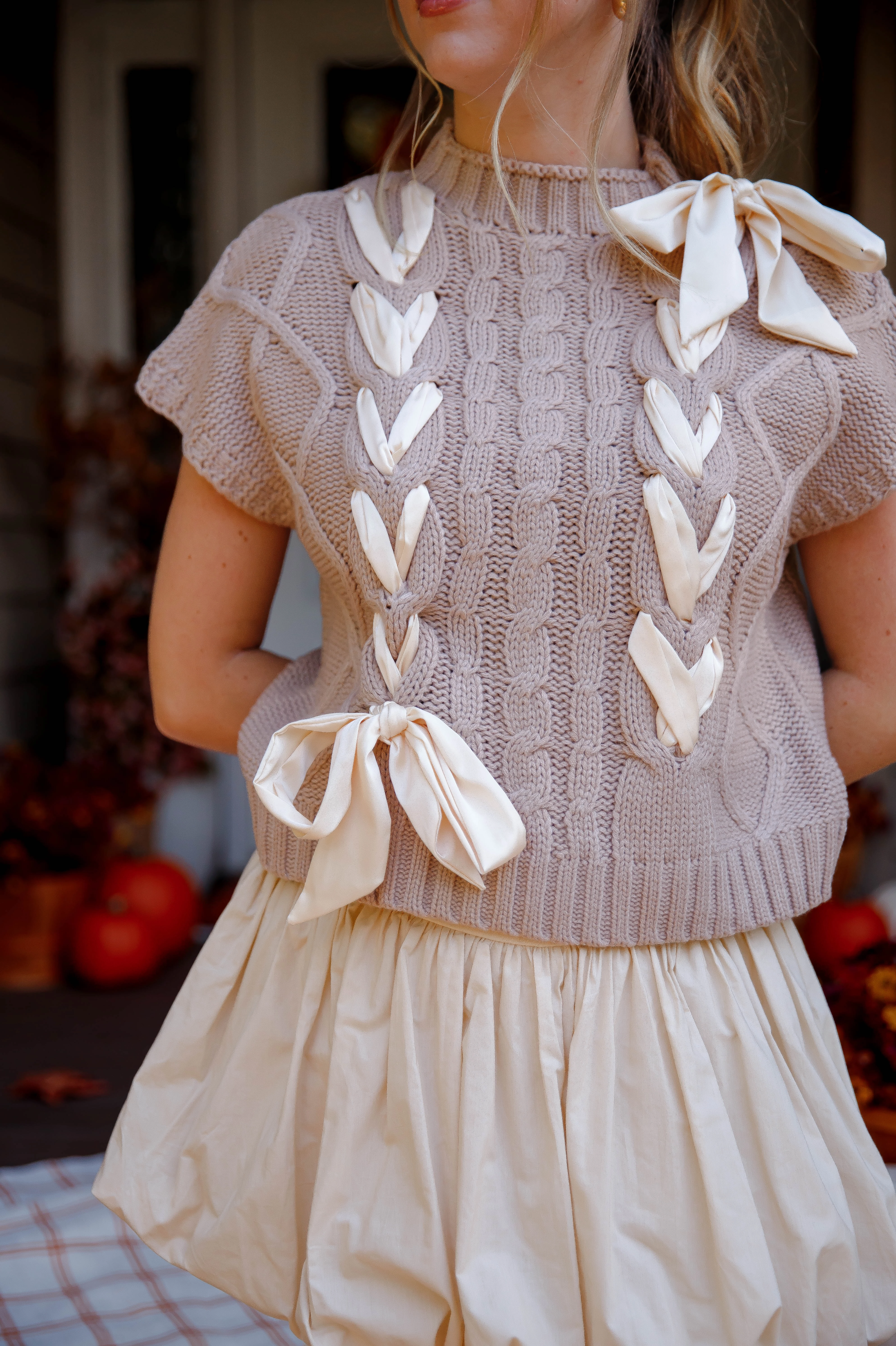On My Way Home Sweater Vest-Taupe Erasable Surface Coating Moisture Management