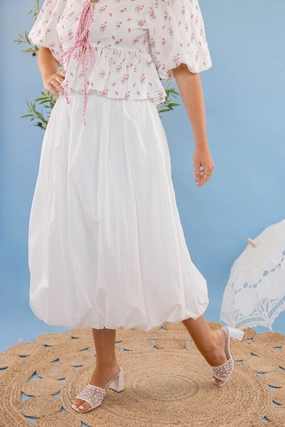 One Dream Away Midi Skirt Lightweight Weave EcoFriendlyDye