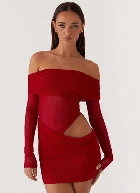 No Doubt Mini Dress - Red Layer Light