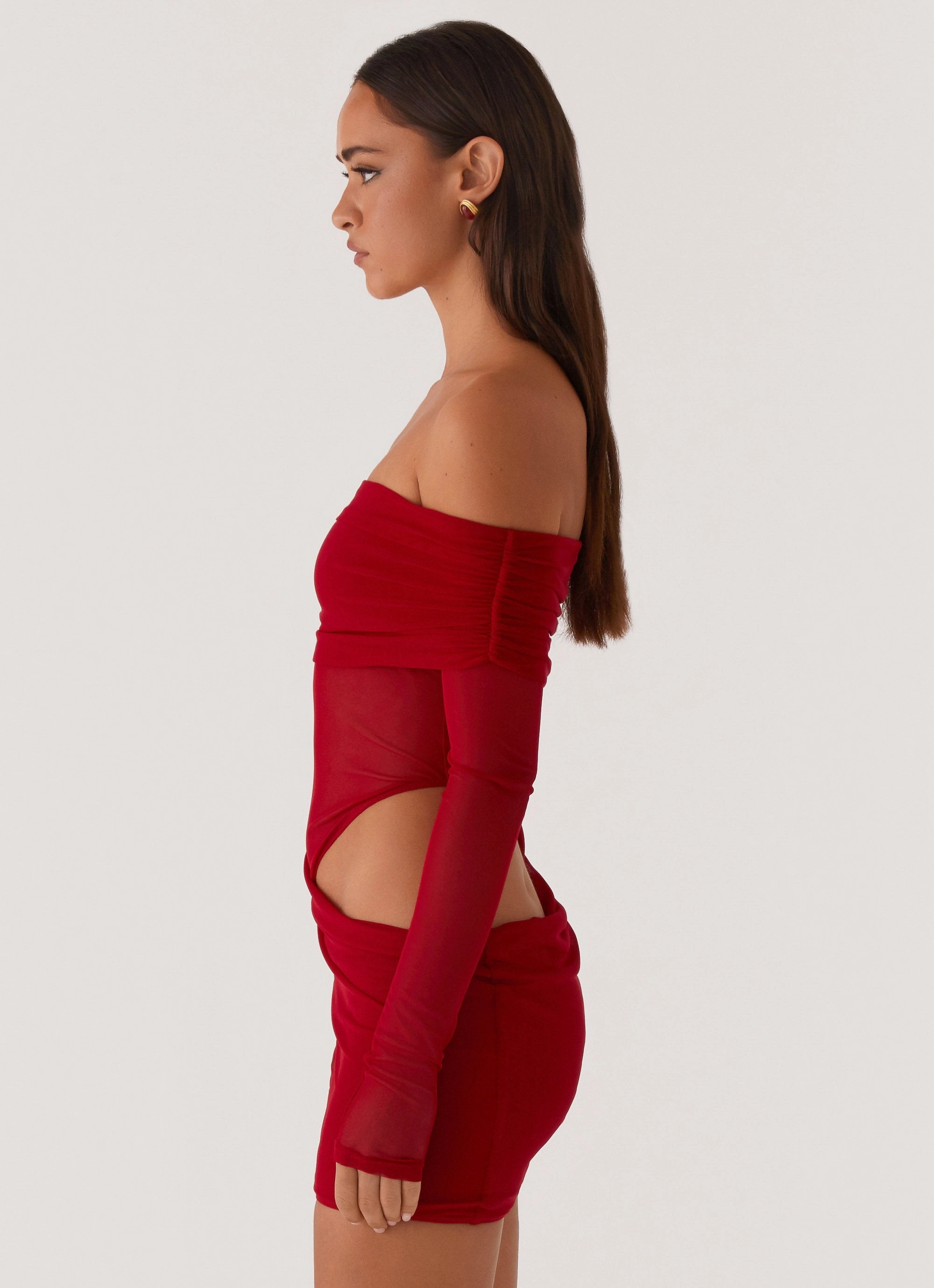 Fit Mood Modern Waist No Doubt Mini Dress - Red