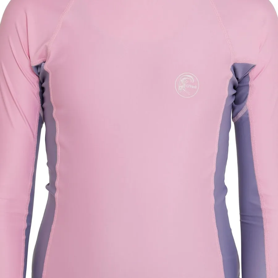 O'Neill Girls Classic UV Long Sleeve Rash Vest RG3346GA2PIN - Pink/Mist