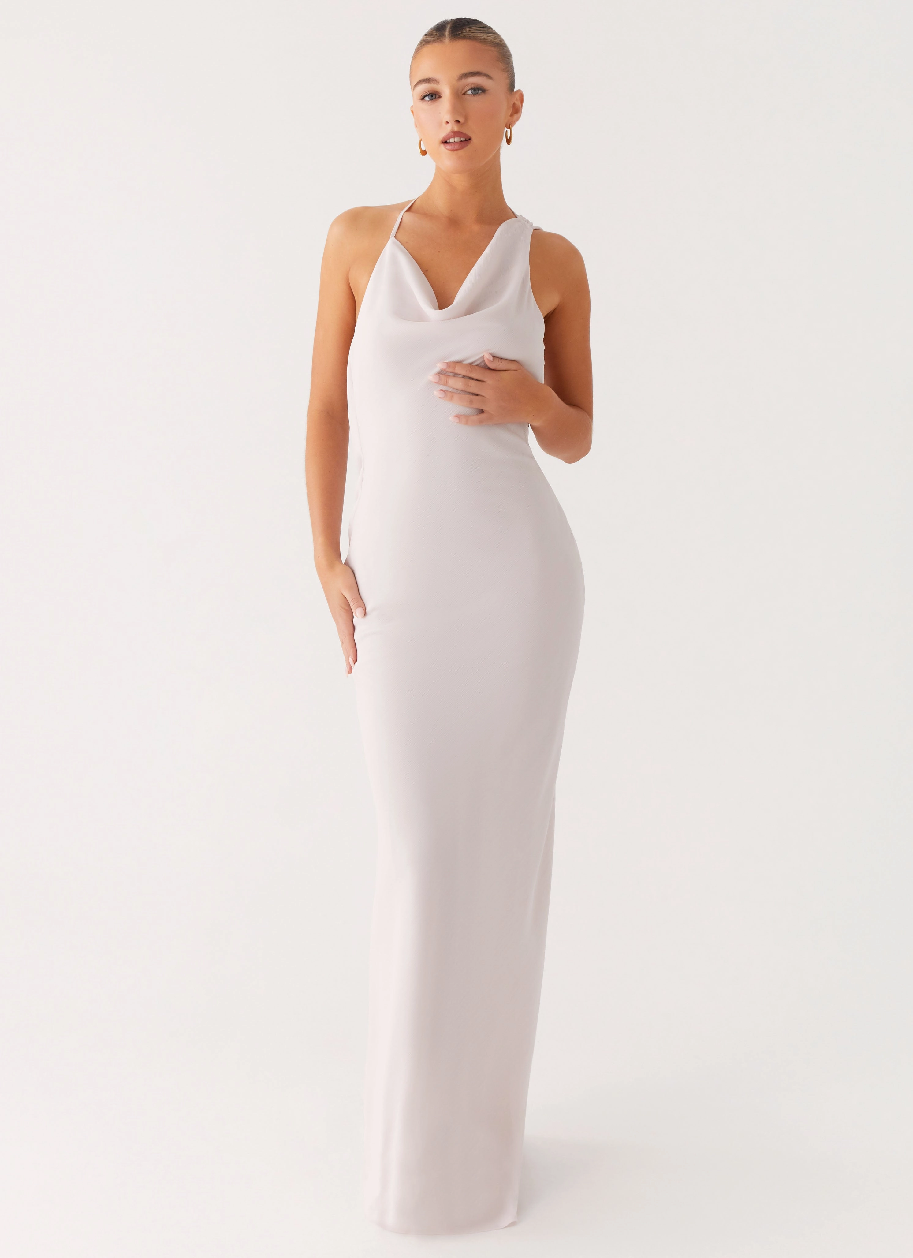 Tailored Style Opal Glow Maxi Dress - Off White