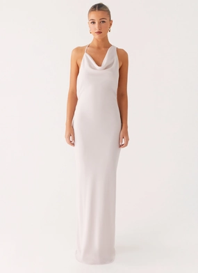 soft look Tailored Mood Opal Glow Maxi Dress - Off White