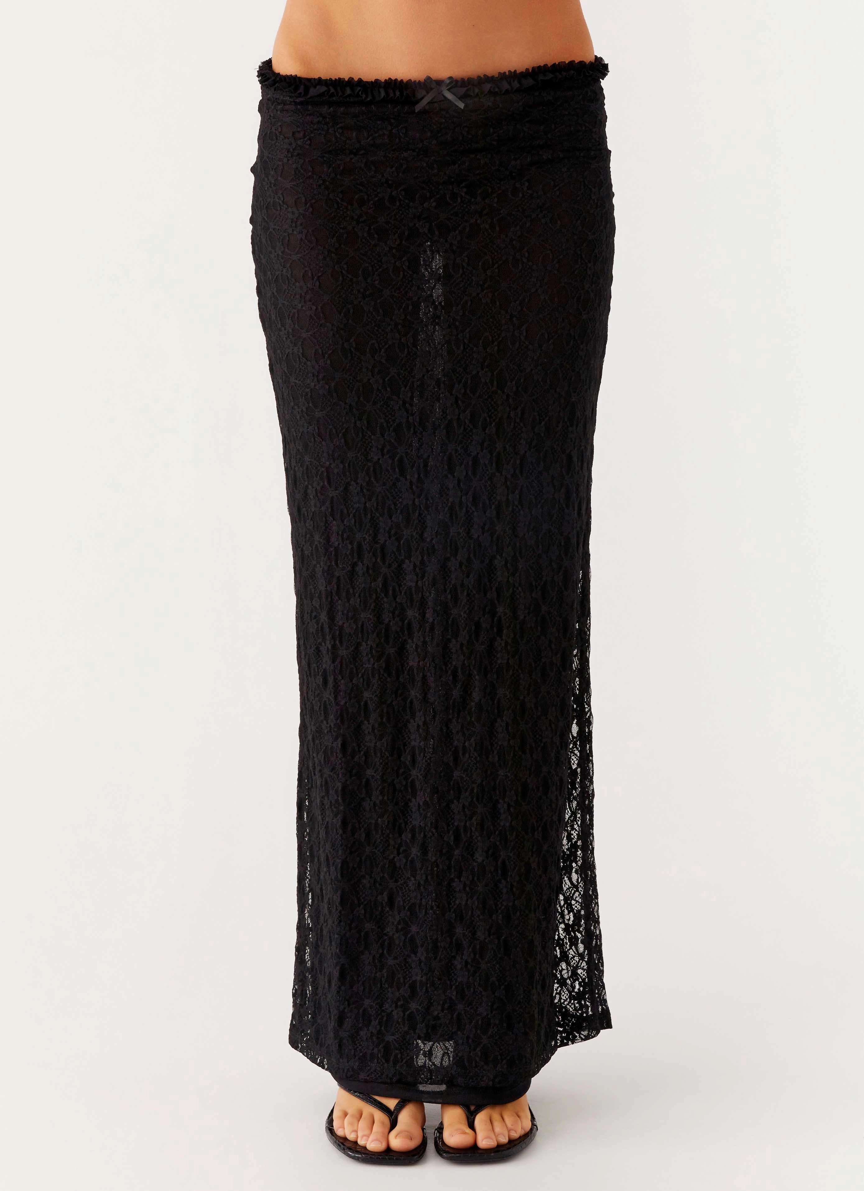 Ophira Maxi Skirt - Black Active Comfort Fit