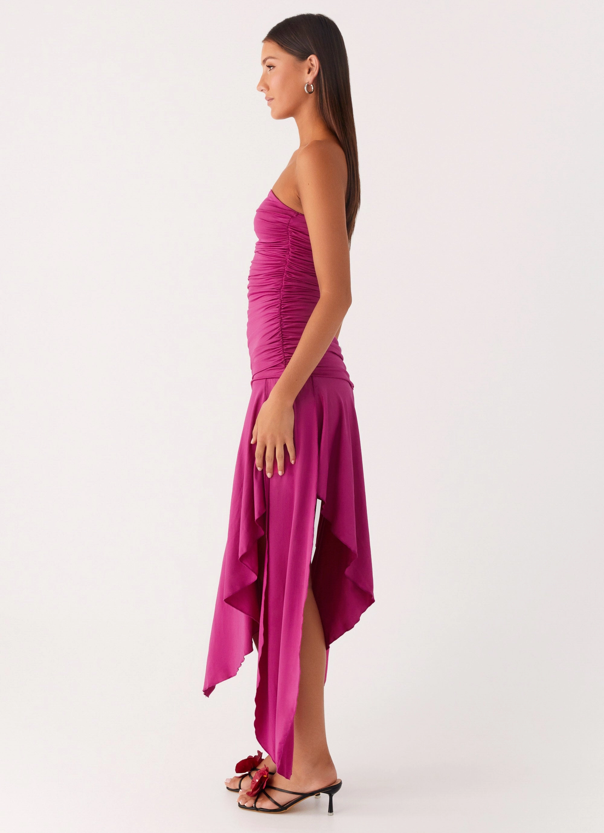 Ora Strapless Maxi Dress - Fuchsia Sophisticated Layers