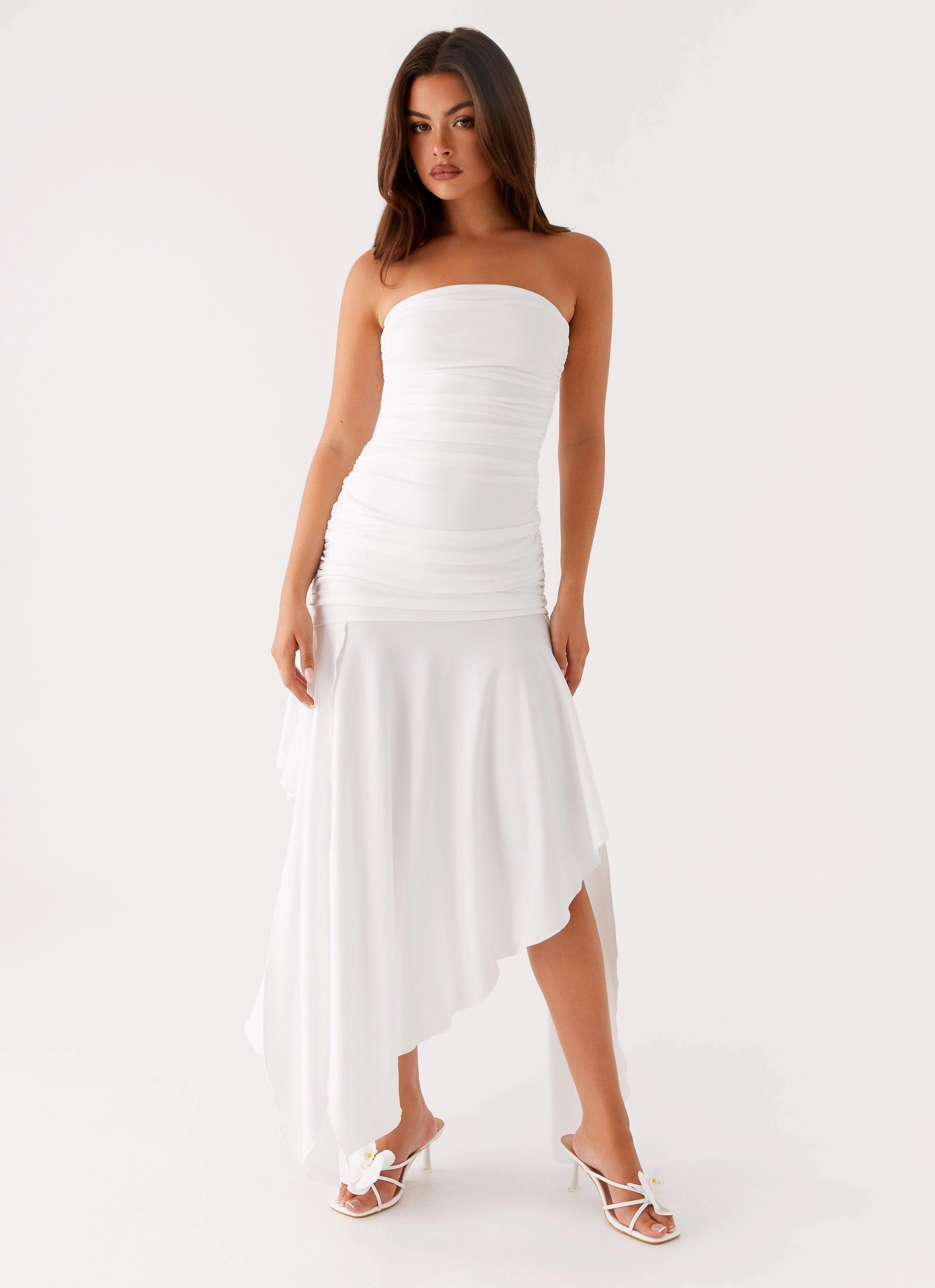 ReversibleStyle Ora Strapless Maxi Dress - White