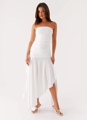 ReversibleStyle Ora Strapless Maxi Dress - White
