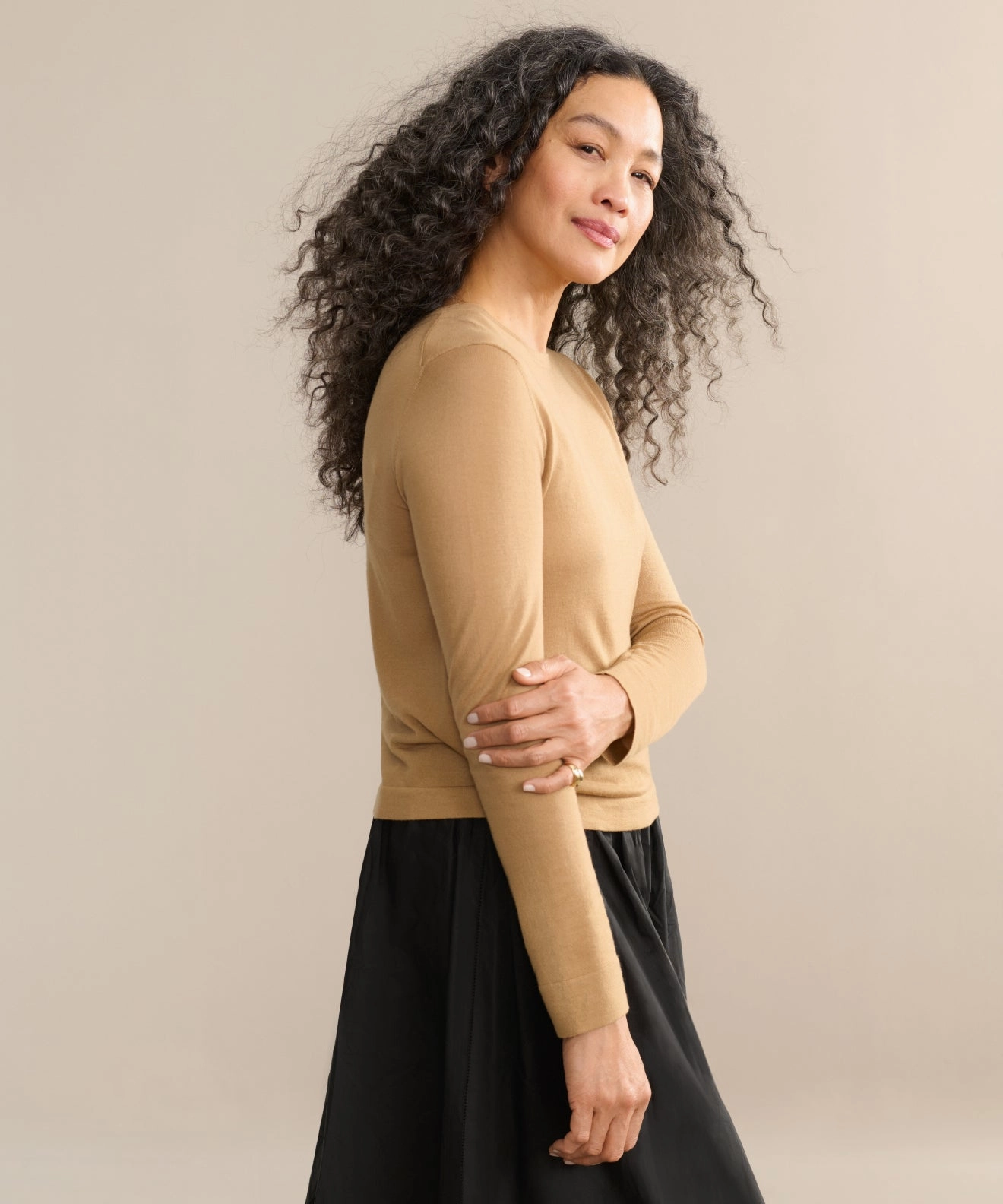 BrushedInnerSurface Sporty Top Mercer Crewneck